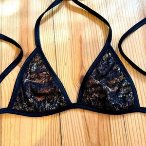 Tiger Sequin Bikini Top